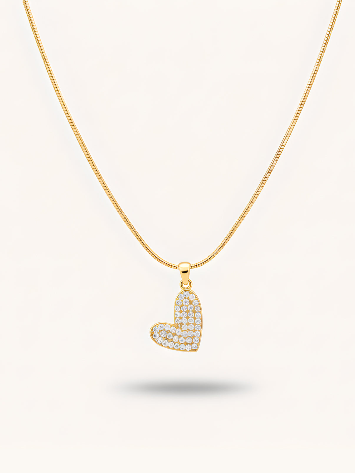 Pave Heart Pendant Necklace