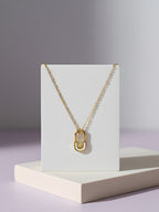 Rectangle Link Pendant Necklace