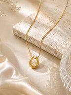 Oval Dome Pendant Necklace
