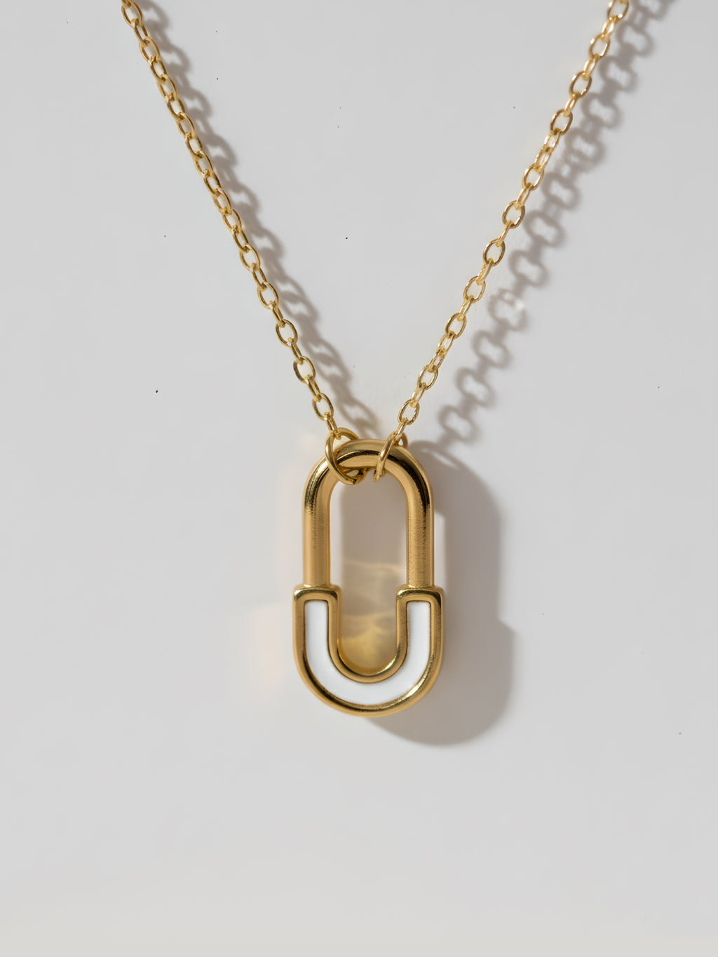 Rectangle Link Pendant Necklace