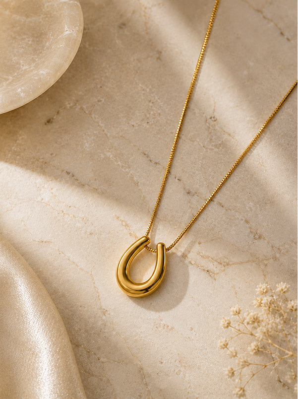 Oval Dome Pendant Necklace