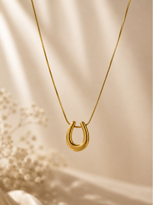 Oval Dome Pendant Necklace