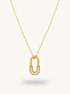 Rectangle Link Pendant Necklace