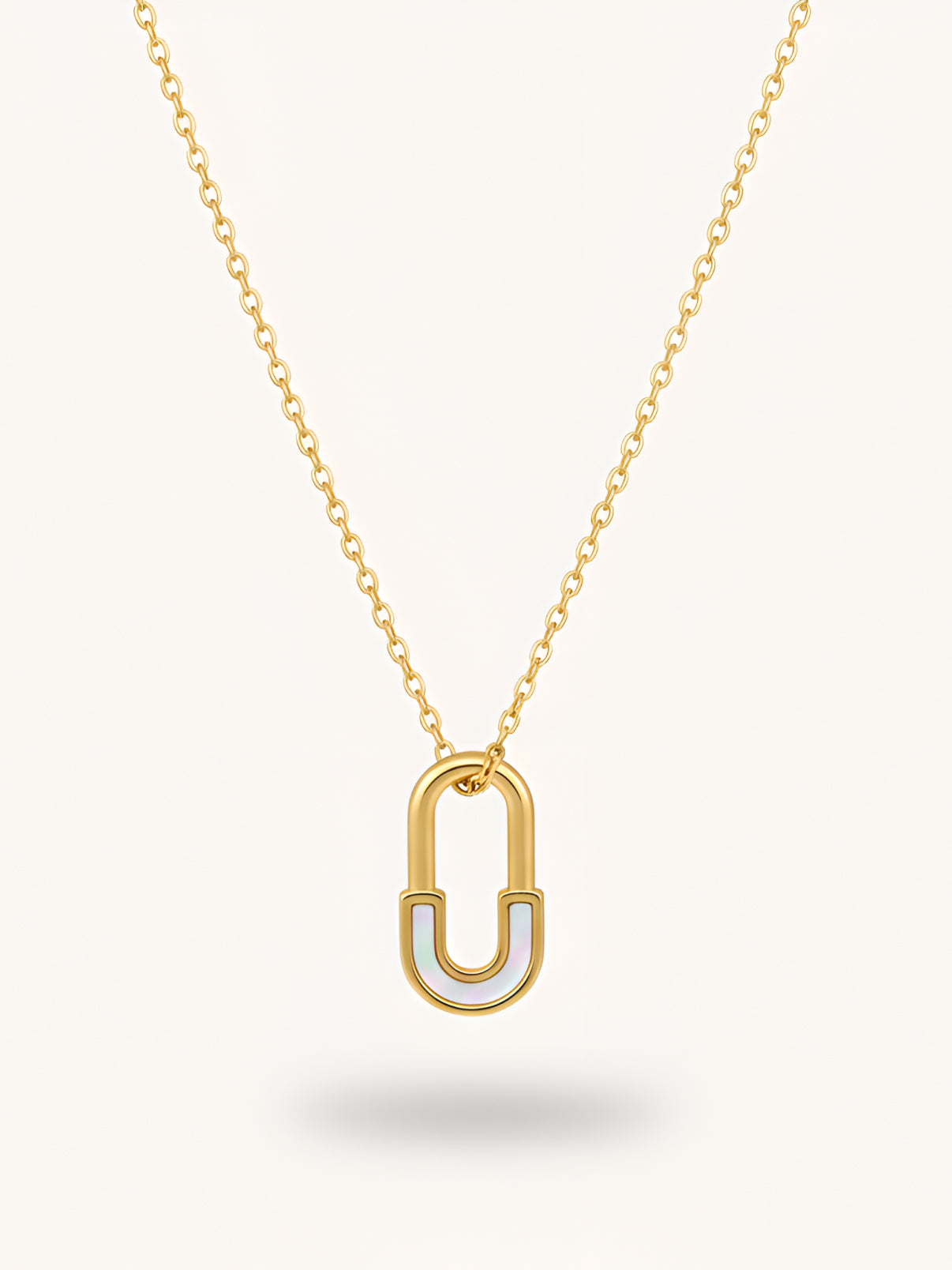 Rectangle Link Pendant Necklace