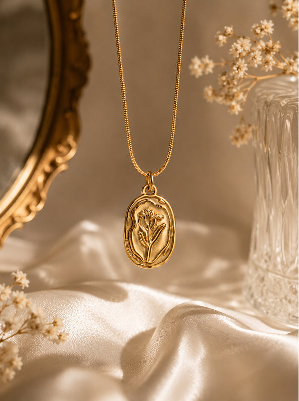Gold Plated Tulip Pendant