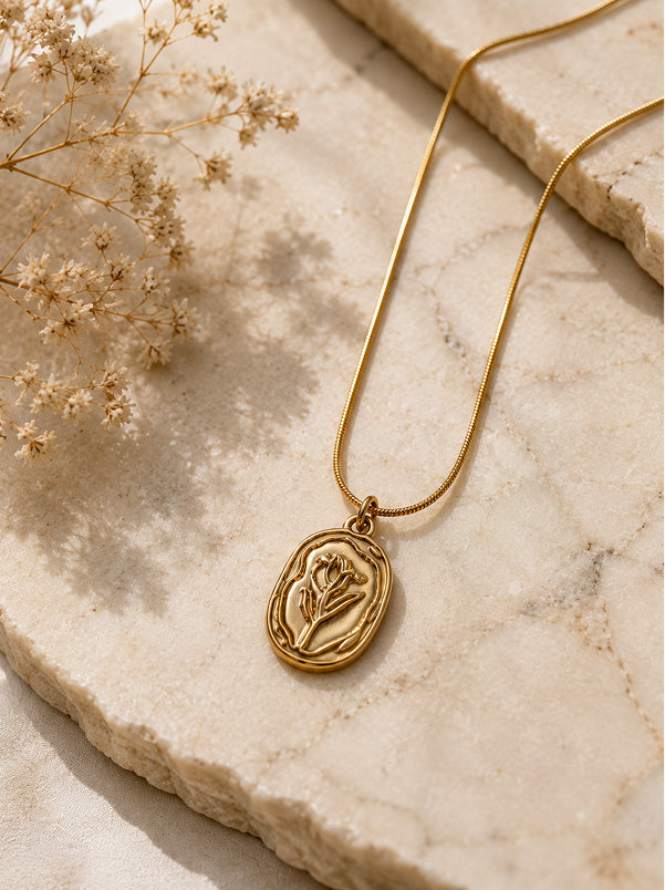 Gold Plated Tulip Pendant