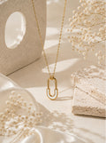 Rectangle Link Pendant Necklace