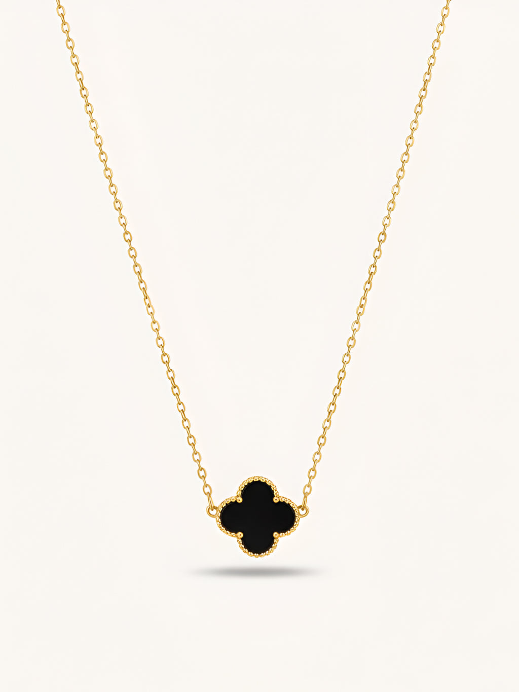 Black Clover Pendant Necklace