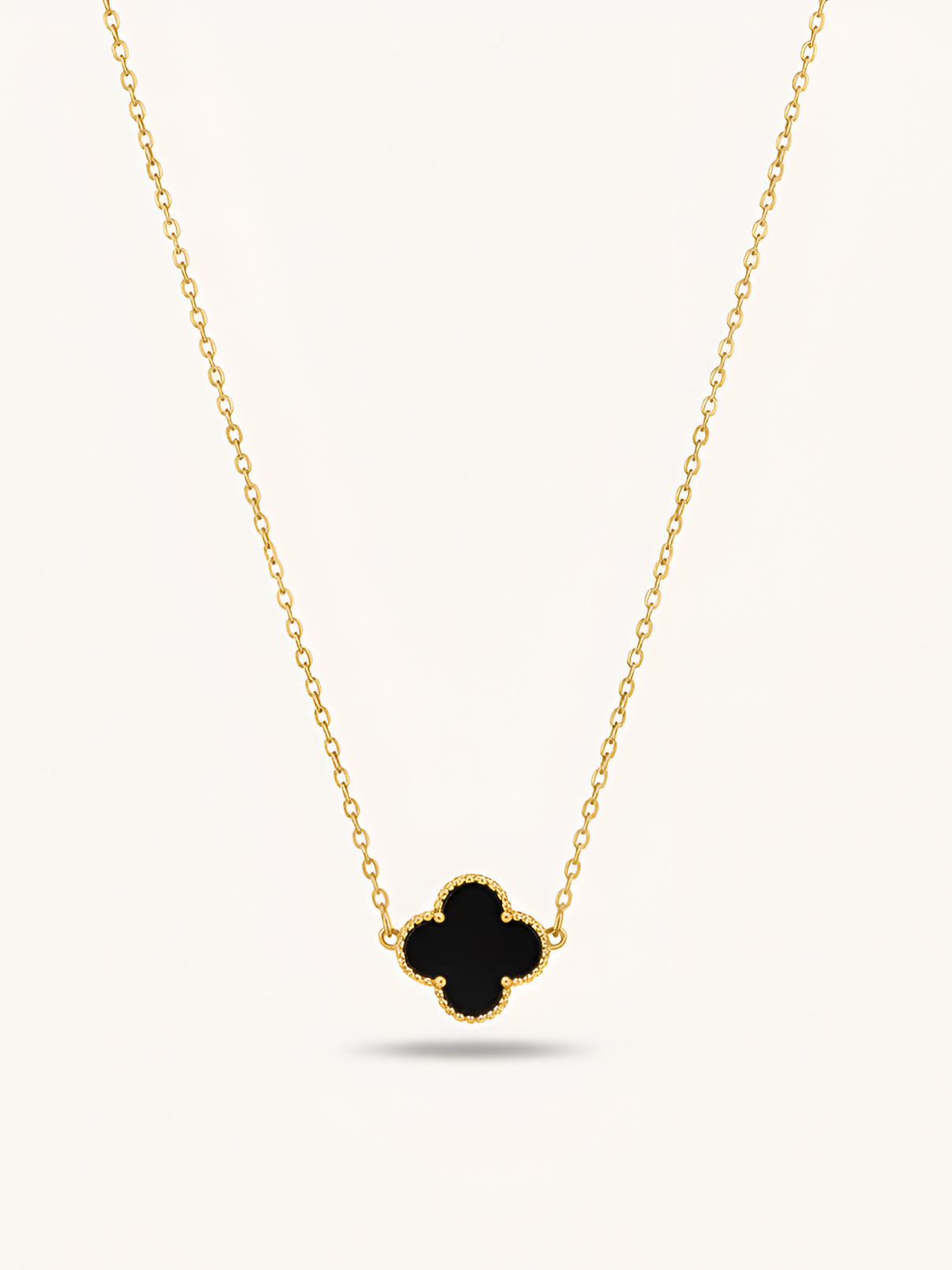 Black Clover Pendant Necklace