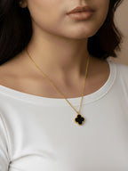 Black Clover Pendant Necklace