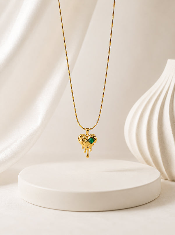 Gold Plated Heart Pendant Necklace