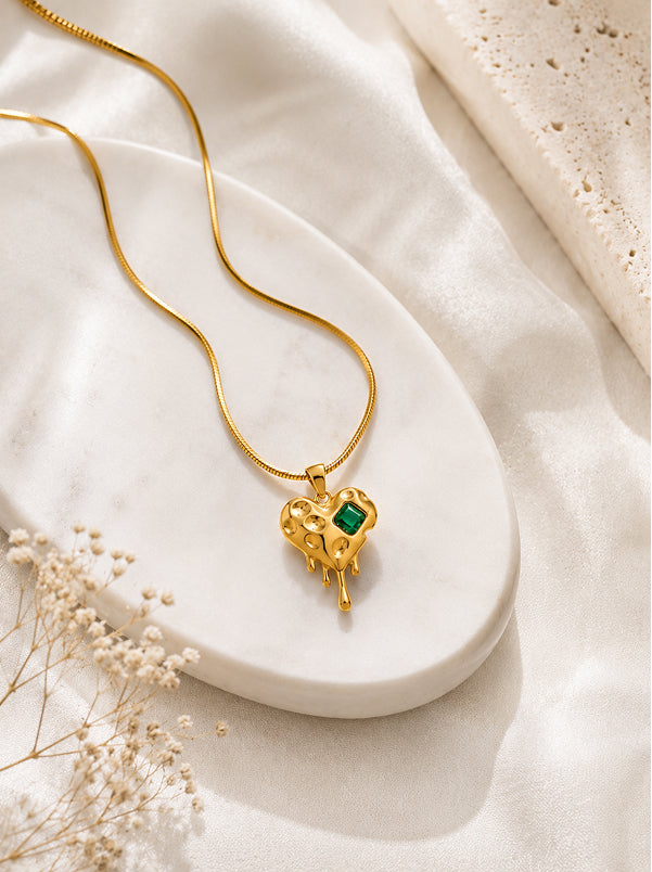 Gold Plated Heart Pendant Necklace