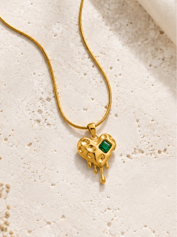 Gold Plated Heart Pendant Necklace