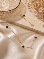 Emerald Station Necklace