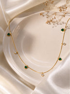 Emerald Station Necklace