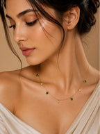 Emerald Station Necklace