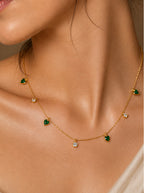 Emerald Station Necklace