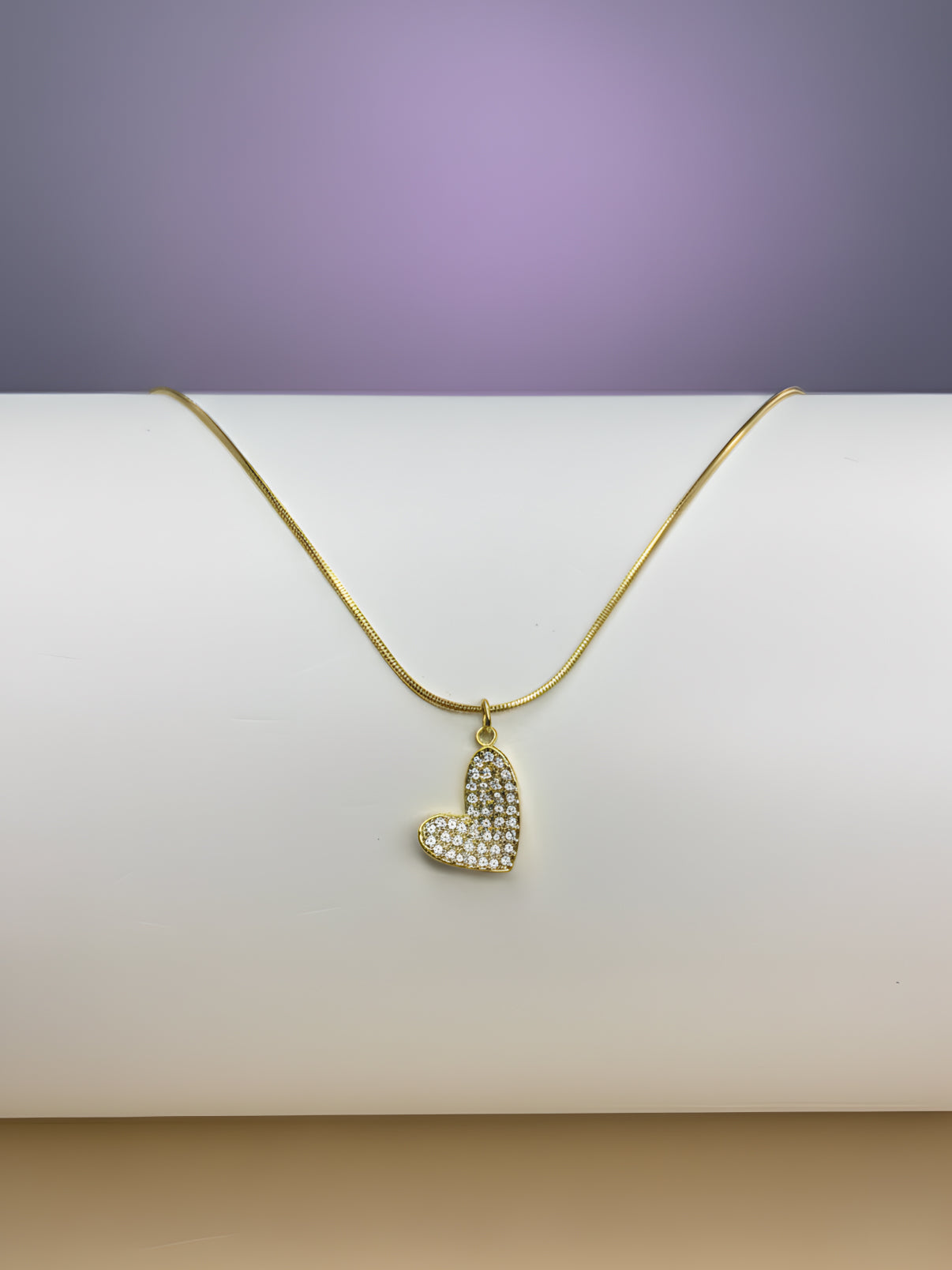 Pave Heart Pendant Necklace