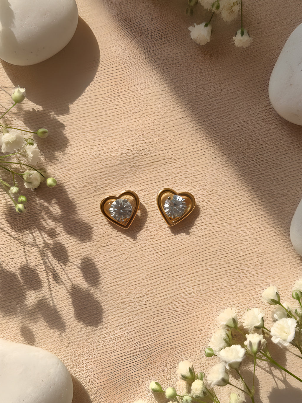 Heart Crystal Stud Earrings