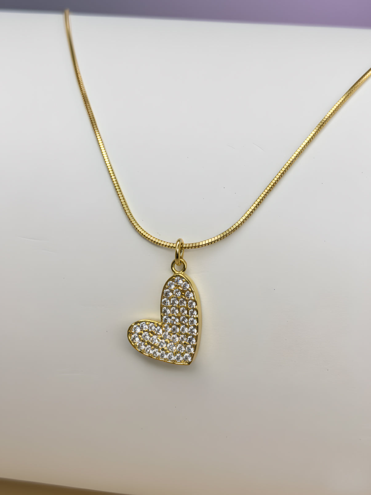 Pave Heart Pendant Necklace