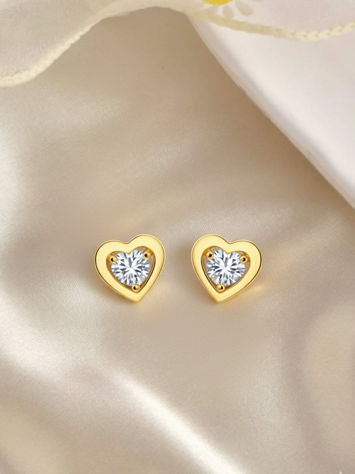 Heart Crystal Stud Earrings