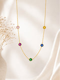 Multi-Gemstone Station Necklace