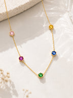 Multi-Gemstone Station Necklace