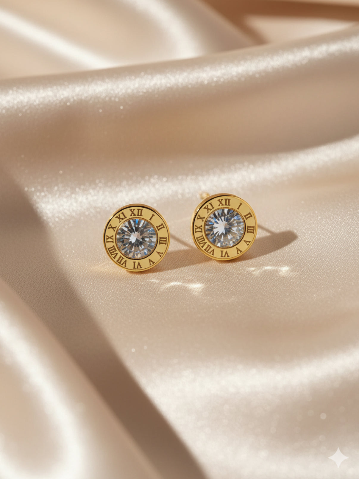 Round Halo Stud Earrings