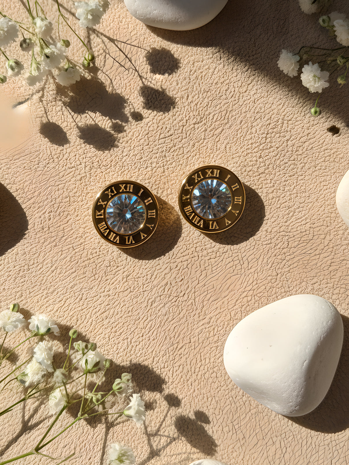 Round Halo Stud Earrings