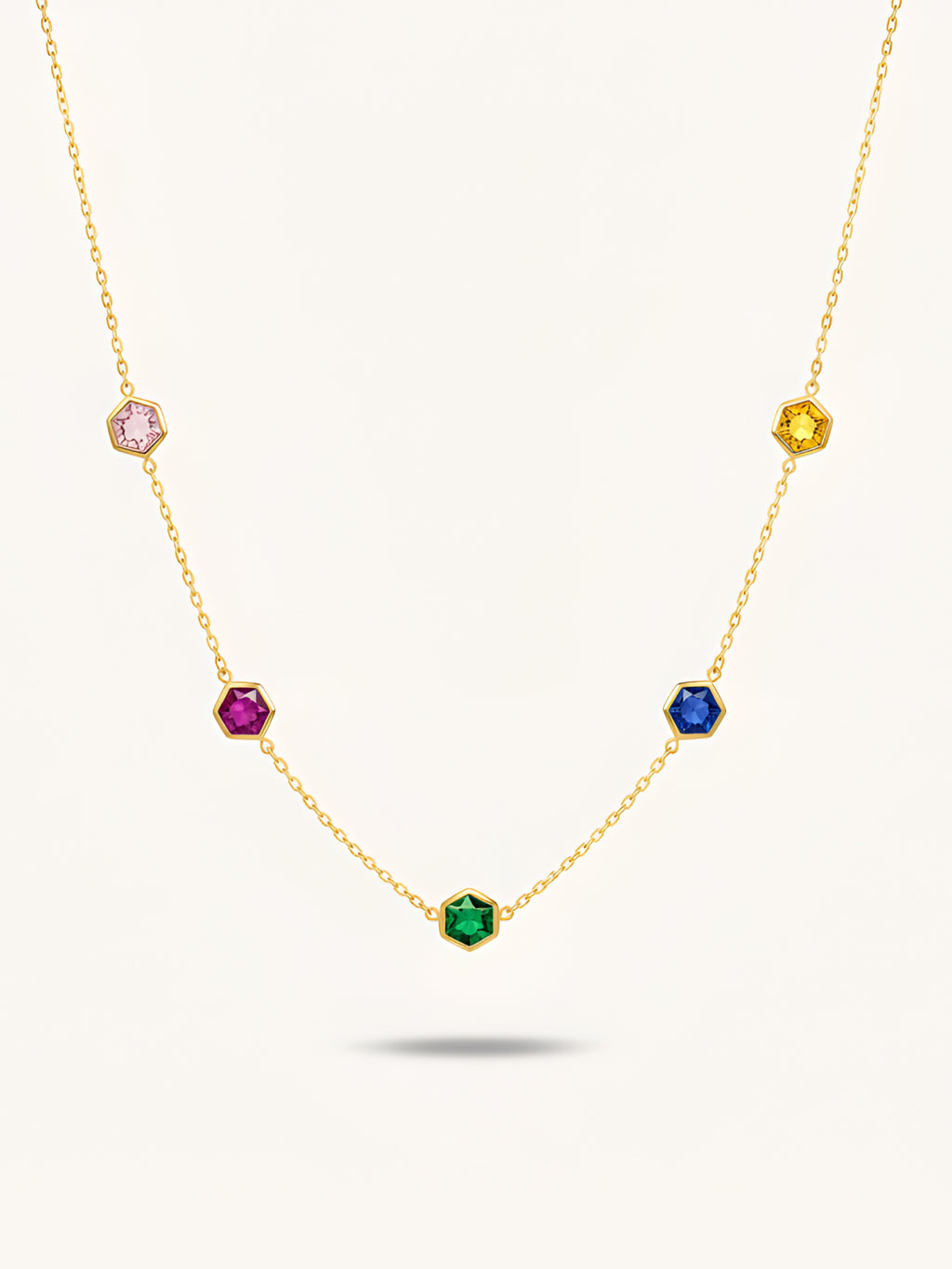 Multi-Gemstone Station Necklace