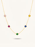 Multi-Gemstone Station Necklace