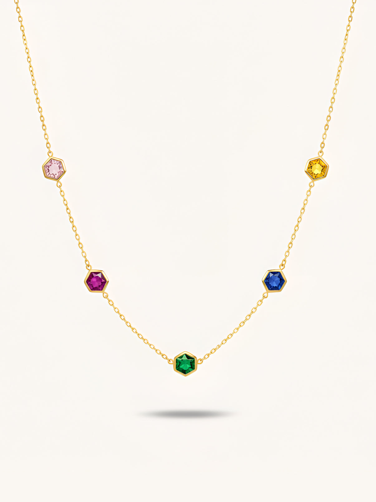 Multi-Gemstone Station Necklace