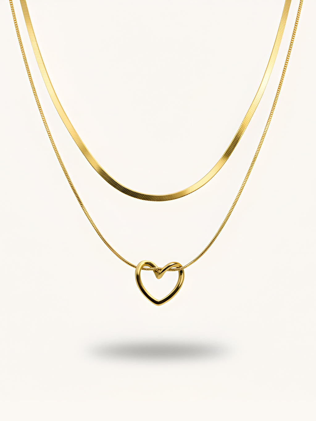 Double Layer Heart Necklace