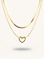 Double Layer Heart Necklace