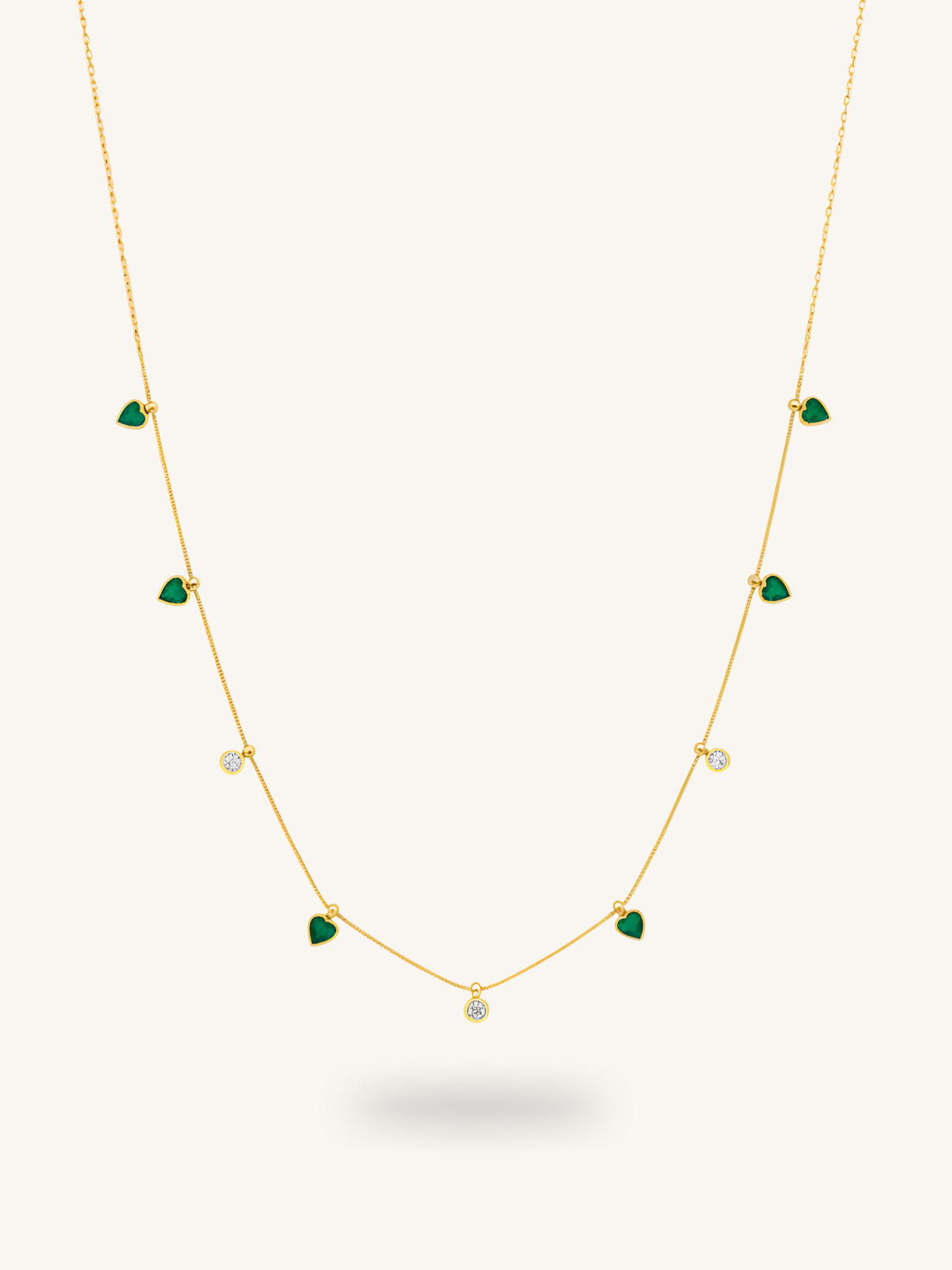 Emerald Station Necklace
