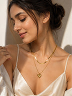 Puffed Heart Pendant Necklace
