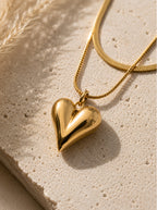 Puffed Heart Pendant Necklace