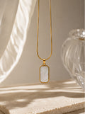 Rectangle Bar Pendant Necklace