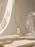 Rectangle Bar Pendant Necklace
