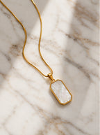 Rectangle Bar Pendant Necklace