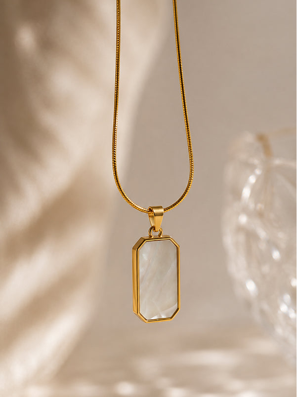 Rectangle Bar Pendant Necklace