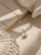 Crystal Solitaire Pendant Necklace
