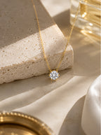 Crystal Solitaire Pendant Necklace