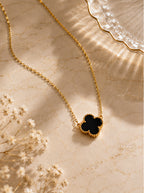 Black Clover Pendant Necklace