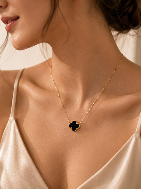 Black Clover Pendant Necklace