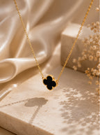 Black Clover Pendant Necklace