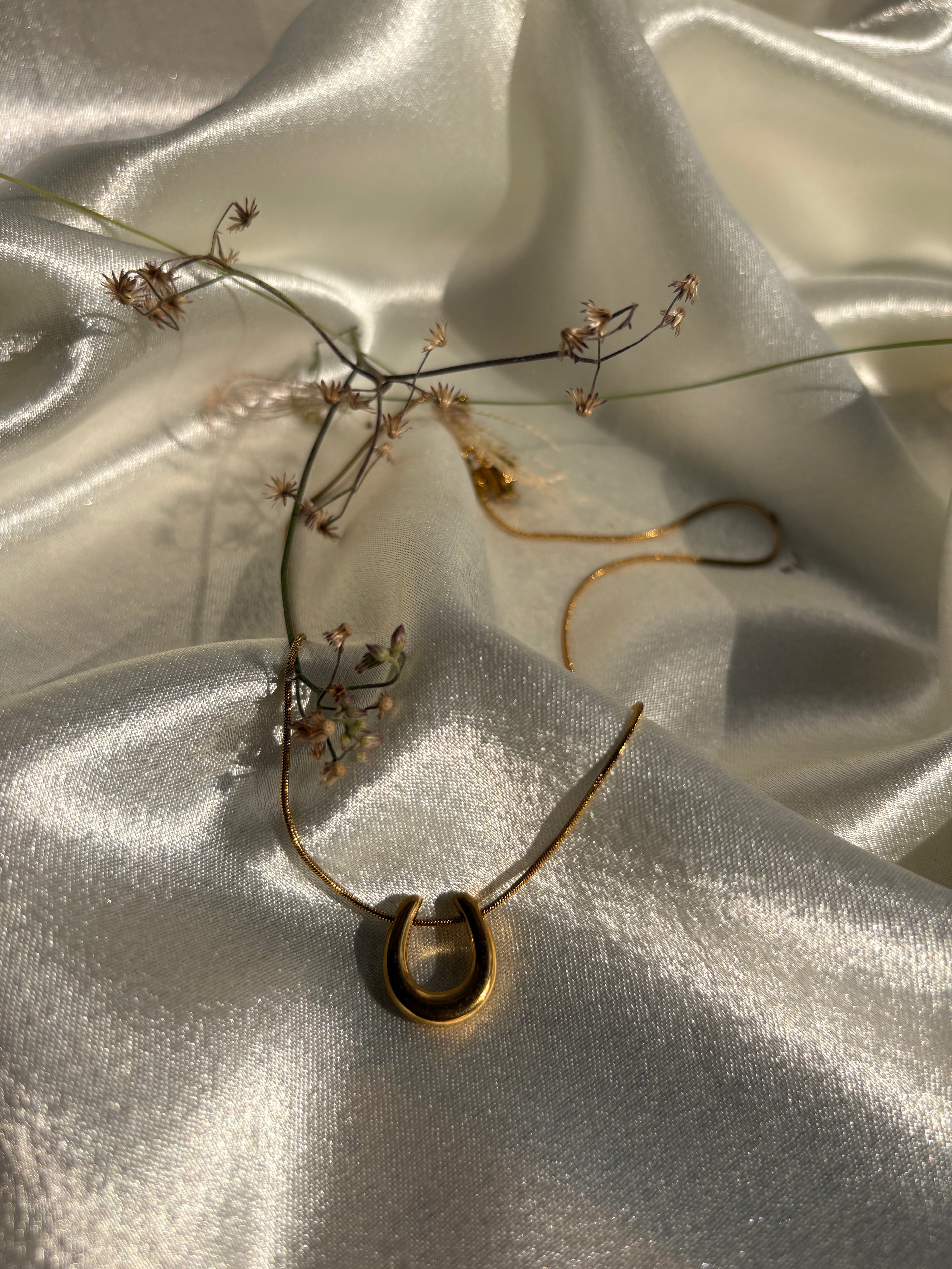 Oval Dome Pendant Necklace