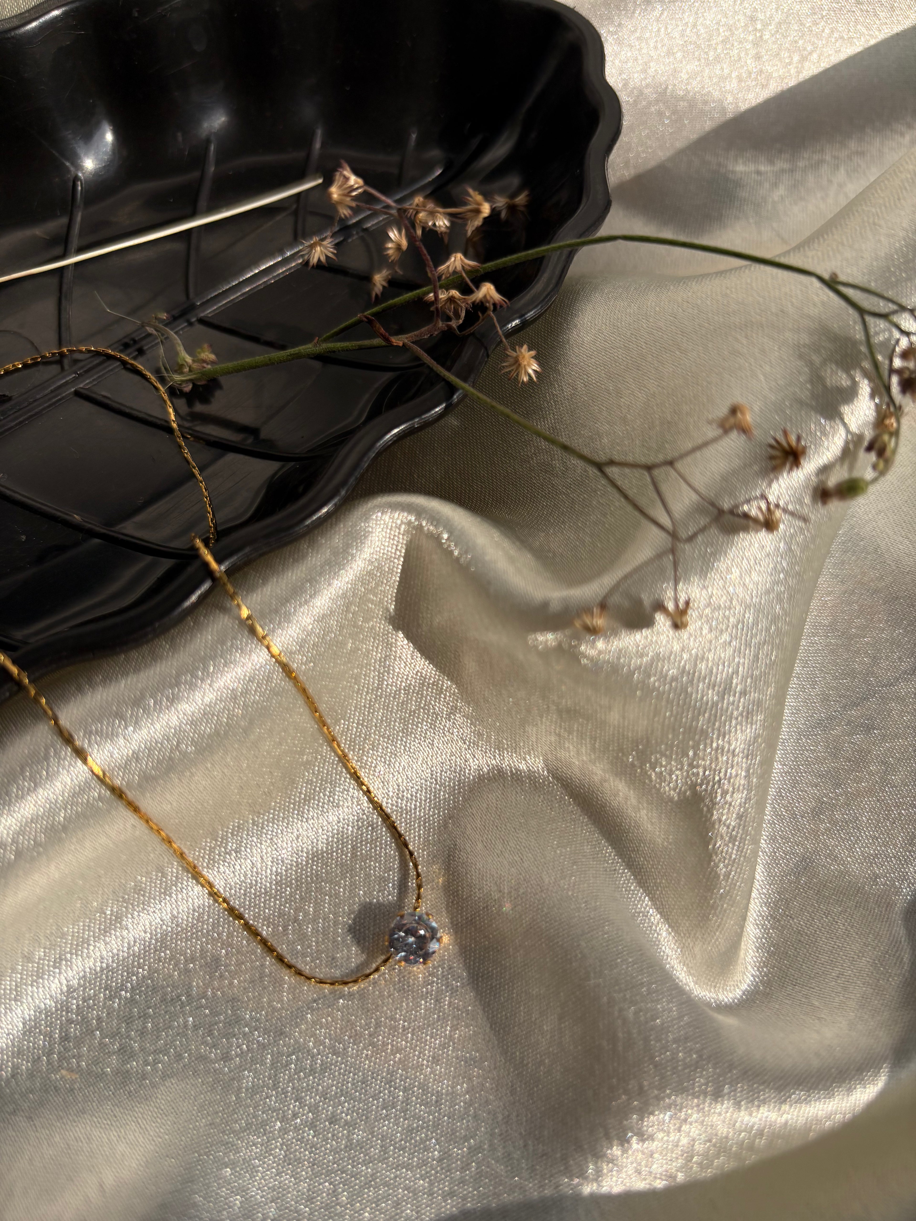 Crystal Solitaire Pendant Necklace